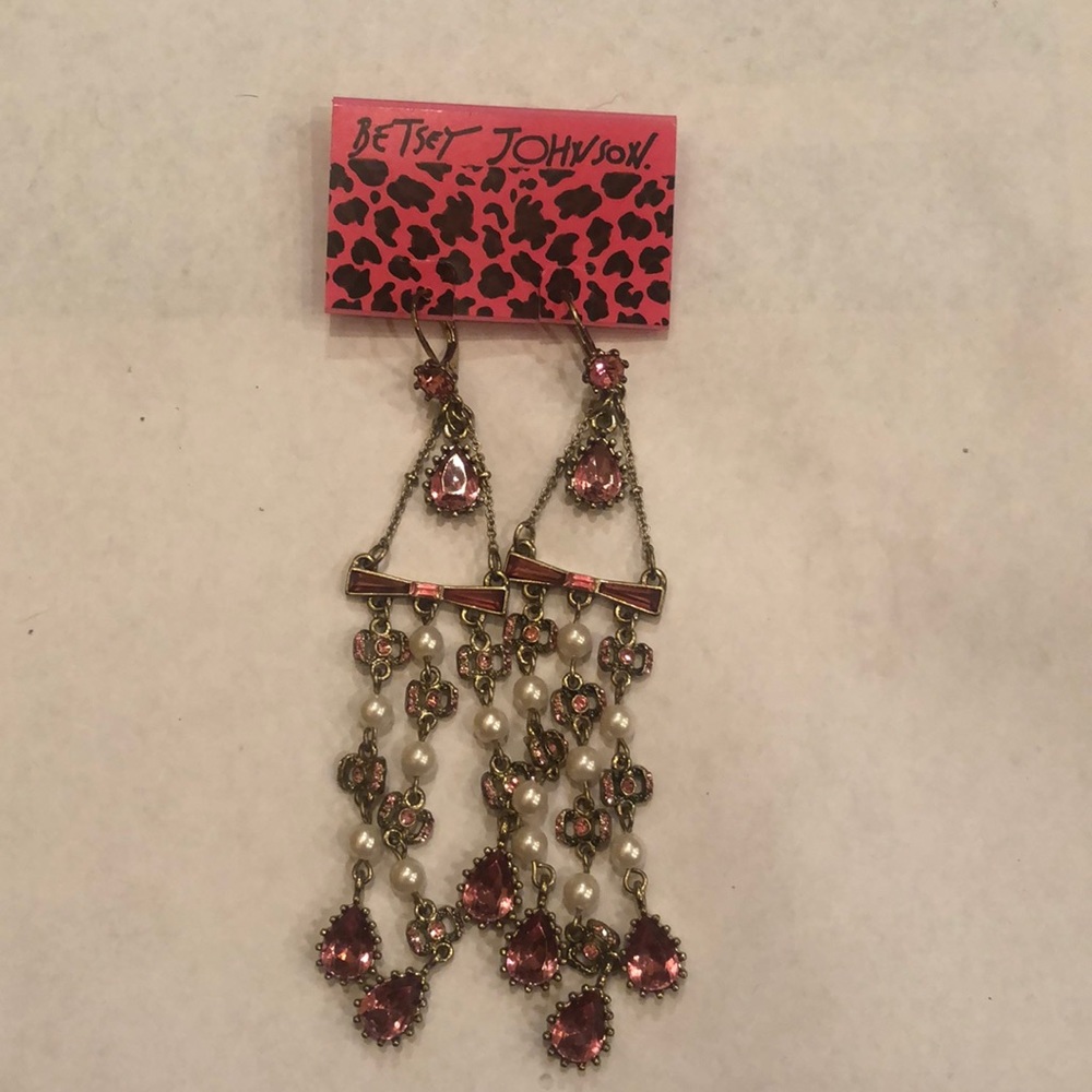 Betsy Johnson chandelier earrings